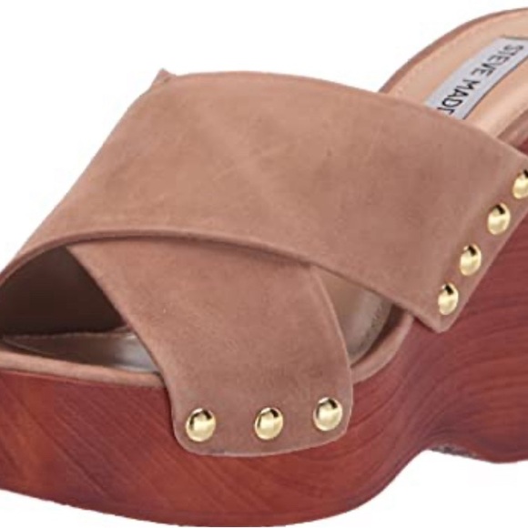 Elegant NWOT Steve Madden suede wedge sandals size 8 - Picture 3 of 7